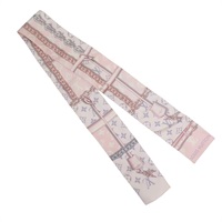 粉色 絲綢 Confidential Bandeau 絲巾【LOUIS VUITTON LV 路易威登】
