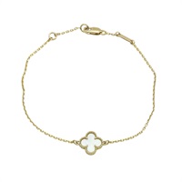 18K黃金 母貝 Sweet Alhambra 手鍊【Van Cleef ＆ Arpels 梵克雅寶】 VCARF68800