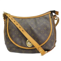 棕色 原花帆布 Tulum GM 肩背包【LOUIS VUITTON LV 路易威登】 M40075