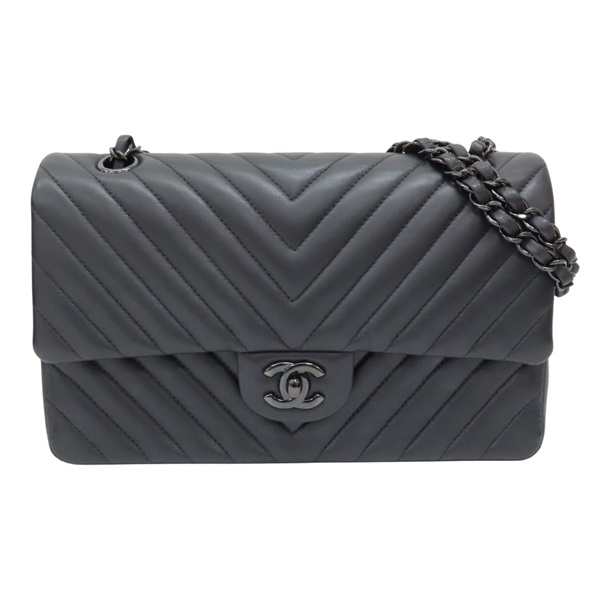 So Black 山形紋 羊皮 COCO 25 肩背包【CHANEL 香奈兒】 A01112