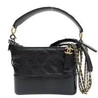 黑色 牛皮 Gabrielle Hobo 流浪包 鏈帶肩背包【CHANEL 香奈兒】 AS1582