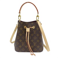 棕色 原花帆布 Neonoe BB 水桶包 兩用包【LOUIS VUITTON LV 路易威登】 M46581