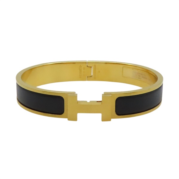 金色 霧面合金 Clic H 黑色 琺瑯 手環 【HERMES 愛馬仕】
