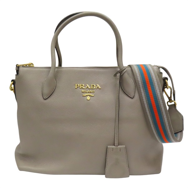 灰色 牛皮 VIT DAINO 兩用包【PRADA 普拉達】 1BA157