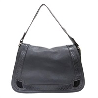 黑色 蛇皮 絨面革 Marcello de Cartier Saddle Bag 肩背包 兩用包【Cartier 卡地亞】