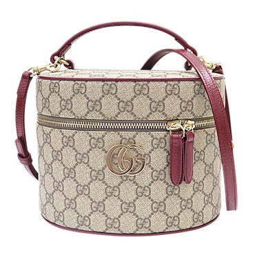 波爾多色 PVC 牛皮 make box shoulder bag 兩用包【GUCCI 古馳】 814216