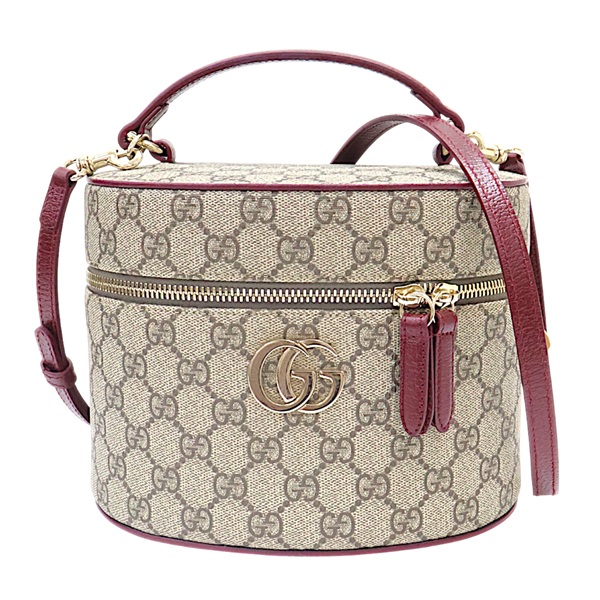 波爾多色 GG Supreme帆布 Ancora 化妝箱 肩背包【GUCCI 古馳】 814216