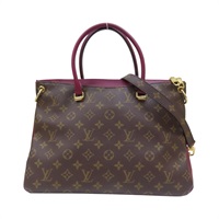 棕/紫色 原花帆布 PALLAS 肩背包 M42810【LOUIS VUITTON LV 路易威登】 M42810