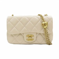 米白色 菱格紋 羊皮 Heart Crush Mini Flap 肩背包 AS3829【CHANEL 香奈兒】 AS3829