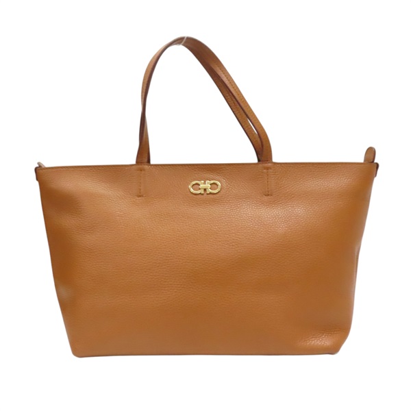 棕色牛皮 Bice 托特包 肩背包【Salvatore Ferragamo 費拉格慕】 GU-21D766