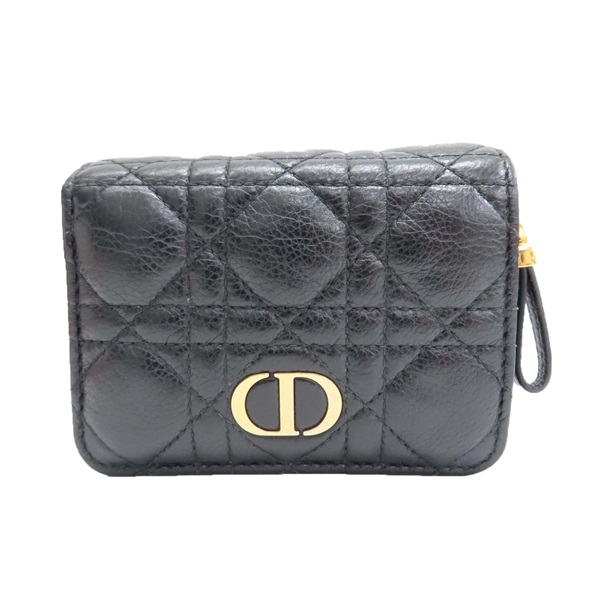 黑色 牛皮 Dior Caro Scarlet wallet 兩折短夾【Dior 迪奧】 S5032UWHC_M900