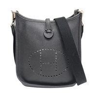 黑色 Epsom牛皮 Evelyne 16 肩背包 A刻 銀扣【HERMES 愛馬仕】