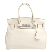 奶昔白 TOGO牛皮 Birkin 30 柏金包 手提包 T刻印【HERMES 愛馬仕】