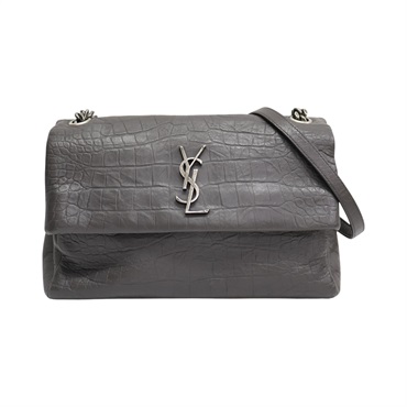 灰色牛皮 West Hollywood Chain 肩背包 574106【SAINT LAURENT YSL 聖羅蘭】 574106