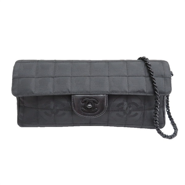 黑色 帆布 East West Travel Line 肩背包 無卡【CHANEL 香奈兒】 A15316