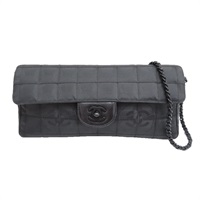 黑色 帆布 East West Travel Line 肩背包 無卡【CHANEL 香奈兒】 A15316