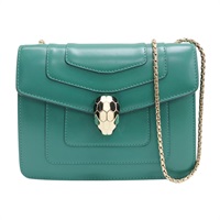 綠色 牛皮 Serpenti Forever 肩背包【BVLGARI 寶格麗】