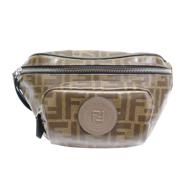 棕色 FF 帆布 Belt Bag 腰包【FENDI 芬迪】 7VA446