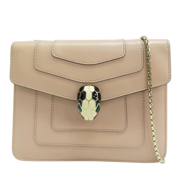 米色 牛皮 Serpenti Forever 肩背包【BVLGARI 寶格麗】