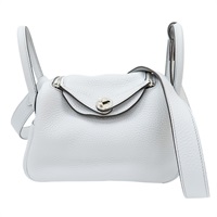 聖杯藍 牛皮 Mini Lindy 肩背包 W刻/08/PHW【HERMES 愛馬仕】