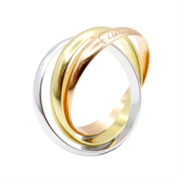 18K 三色三金 Trinity 三環戒指【Cartier 卡地亞】 B4235100