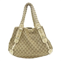 棕色 GG帆布 米白 牛皮 Pelham 肩背包【GUCCI 古馳】 137621