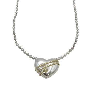 925純銀 18K黃金 愛心 項鍊【Tiffany & Co 蒂芬妮】