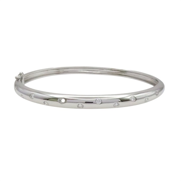 18K白金 鑽石 手環 掉鑽【JEWELRY 無品牌珠寶】 diamond 17.1g