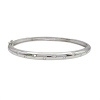 18K白金 鑽石 手環 掉鑽【JEWELRY 無品牌珠寶】 diamond 17.1g