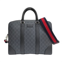 黑色 PVC塗層帆布 公事包 兩用包 474135【GUCCI 古馳】 474135