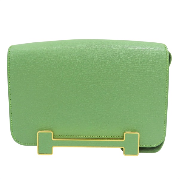 牛油果綠色 山羊皮 Geta 肩背包 B刻【HERMES 愛馬仕】
