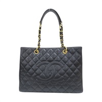 黑色 荔枝紋 牛皮 GST 手提包 A50995 (無卡)【CHANEL 香奈兒】 A50995