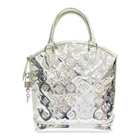 銀色 原花鏡面 漆皮 Lockit 手提包 M95449【LOUIS VUITTON LV 路易威登】 M95449