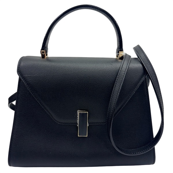 黑色 牛皮 Iside Top handle medium 兩用包【Valextra】