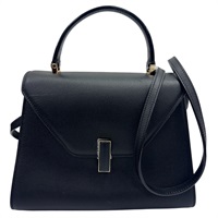 黑色 牛皮 Iside Top handle medium 兩用包【Valextra】