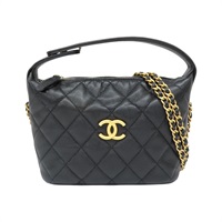 黑色牛皮 菱格紋 荔枝紋 25P HOBO 鍊帶 兩用包 AP4386【CHANEL 香奈兒】 AP4386