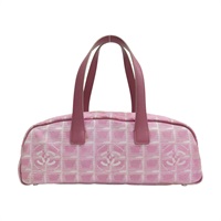 粉色 印花尼龍 New Travelline hand bag 手提包 (無卡)【CHANEL 香奈兒】