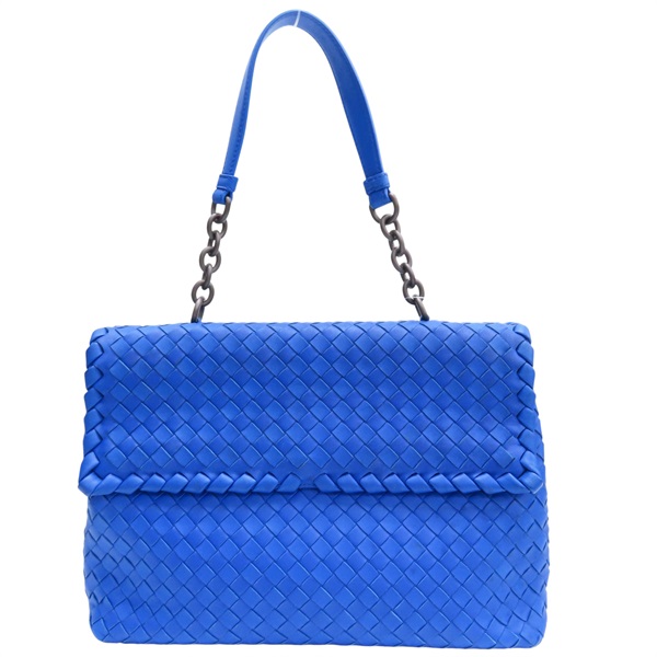 藍色 羊皮編織 肩背包【BOTTEGA VENETA BV 寶緹嘉】