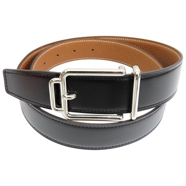黑色 TOGO/BOX牛皮 Ecrin BELT 皮帶 H011779UK05 W刻 80CM【HERMES 愛馬仕】 H011779UK05