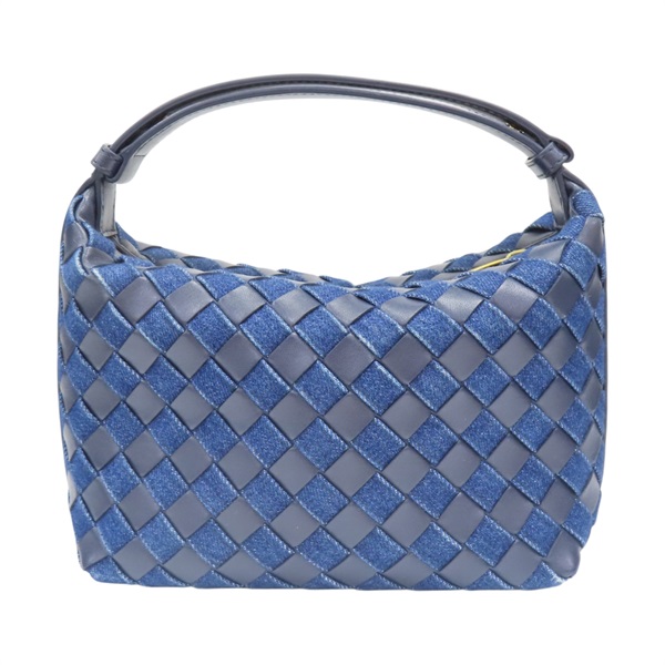 深藍色 牛皮 丹寧布 Wallace 手提包【BOTTEGA VENETA BV 寶緹嘉】 796393
