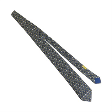 深藍色 絲綢 領帶【HERMES 愛馬仕】