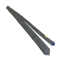 深藍色 絲綢 領帶【HERMES 愛馬仕】