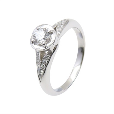 PT950鉑金 鑽石 Incontro d'Amore Ring 戒指 61【BVLGARI 寶格麗】 AN857699
