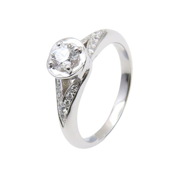 PT950鉑金 鑽石 Incontro d'Amore Ring 戒指 61【BVLGARI 寶格麗】 AN857699