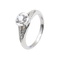 PT950鉑金 鑽石 Incontro d'Amore Ring 戒指 61【BVLGARI 寶格麗】 AN857699