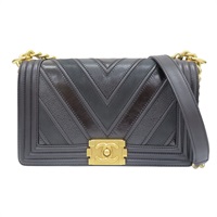 黑色 牛皮 Boy 25 肩背包【CHANEL 香奈兒】 A67086