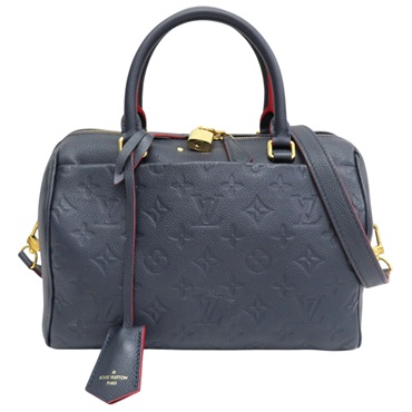 海軍藍色 原花壓紋 牛皮 Speedy Bandouliere 25 兩用包 M43501【LOUIS VUITTON LV 路易威登】 M43501