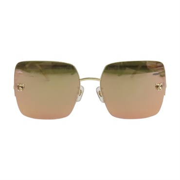 茶色鏡片 鍍金 美洲豹 墨鏡 太陽眼鏡【Cartier 卡地亞】 CT0121SA