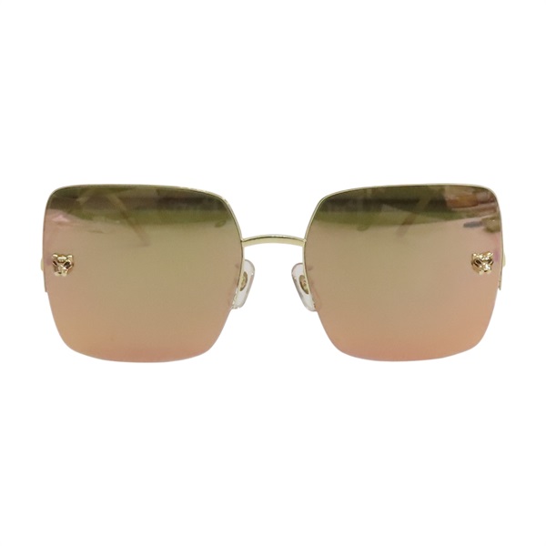 茶色鏡片 鍍金 美洲豹 墨鏡 太陽眼鏡【Cartier 卡地亞】 CT0121SA