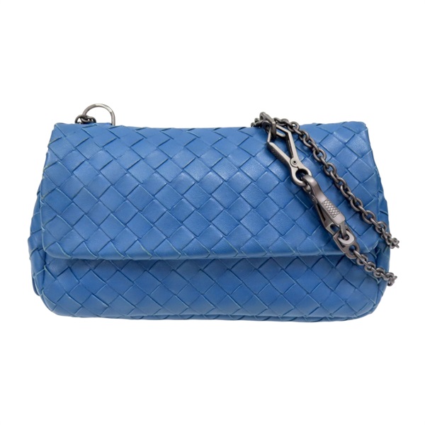 藍色 編織羊皮 肩背包【BOTTEGA VENETA 寶緹嘉】 310774